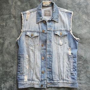 Standard Cloth denim vest American Flag